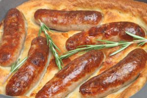 Toad-in-the-hole, a delicacy