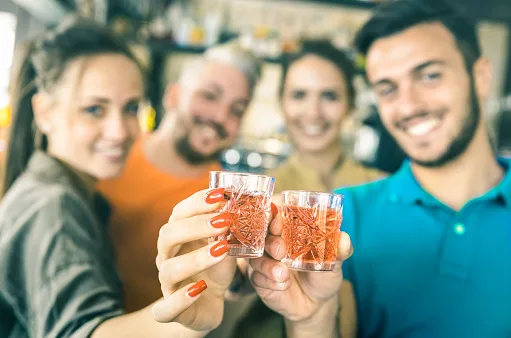 A drink with friends
